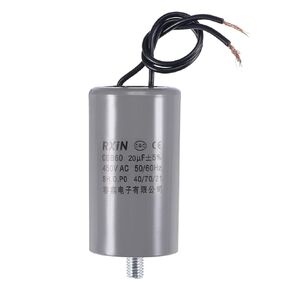 CBB60 30uF Run Capacitor 450V AC 40/70/21 ±5% 50/60Hz Cylinder 50x100mm 2 Wires with Terminal for Air Compressor Water Pump Motor