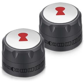 91538 Gas Control Knobs - 2 Pack, Compatible with Weber Summit 400/600 Grills (2012+), Fits E-470/670, S-460/470/660/670, Lighted Control Knobs