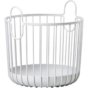 ZONE DENMARK Inu Basket - Basket with Handles Crafted from Metal - with sleek and sturdy design - Stylish and Functional Storage for Kitchen, Bathroom, Children's Room, and Home Office- (Small)