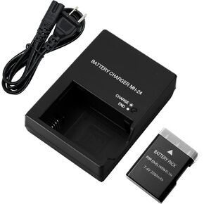 MH-24 Battery Charger & EN-EL14 EN-EL14a Battery Pack 2050 mAh Compatible with Nikon D3100 D3200 D3300 D3400 D3500 D5100 D5200 D5300 D5500 D5600 DF Coolpix P7000 P7100 P7700 P7800 Cameras
