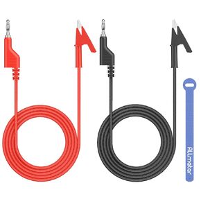 Cat III 1000V 10A Electrical Multimeter Test Leads Standard 4mm Banana Plug, Red Black Replacement Probes for Digital Multimeters,Clamp Meters