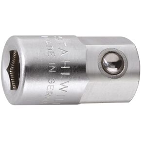 Stahlwille 11180020 412-1 Bit Holder, 10mm External Hex, 1/4" Internal Hex, For use in Tools with 10 mm Hex Socket or Double Hex Socket, High-performance Steel, Made in Germany