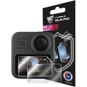 IPG For GoPro MAX Waterproof 360 Traditional Camera Screen Protector (2 Units) Invisible Screen Guard - HD Quality/Self-Healing/Bubble -Free for GoPro MAX
