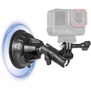Suction Cup Mount for Gopro Hero 13/12/11 Accessories Car Adapter Versatile Kit,Windshield/Window/Dashboard Holder for DJI osmo Action 5 pro/4 osmo Pocket 3/for Insta360 X4 X3 X2/Ace pro 2/Wecam