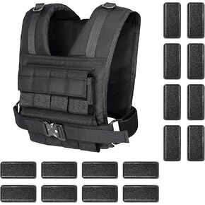 Adjustable Weighted Vest 35lbs/45lbs, Weighted Vest Men Weighted Training Vest Heavy Duty Weighted Exercise Vest With Iron Weights Workout Vest for Men and Women Strength Training Running Walking