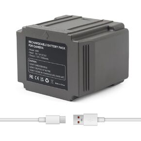 7000mAh Rechargeable Lithium-ion Battery for Tactacam Defend Cameras | Solar Panel Compatible & Extended Surveillance Power