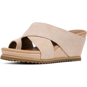 Donald Pliner Women's SISU Wedge Sandal, Sand-Calf Suede, 10