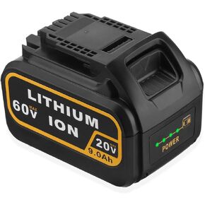 20V 9.0Ah DCB209 Replacement Battery Compatible with Dewalt 20V DCB200 DCD DCF DCG Series Cordless Power Tools with LED Indicator