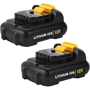 2 Pack 4.0Ah DCB120 Replacement for Dewalt 12V Battery DCB121 DCB122 DCB124 DCB126 DCB127 Battery for Dewalt 12 Volt Max Batteries