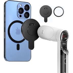 Magnetic Mount for Insta360 Flow Pro/Flow, Aluminum Alloy Magnetic Clip Clamp for Insta 360 Flow &Flow Pro,Quick Release Adapter with Magnet Ring for Magsafe iPhone Android Smartphone