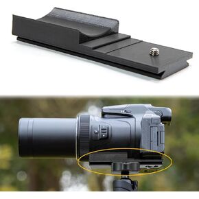 لوحة إطلاق سريعة لـ Nikon P1000 ، مع قضبان الشرائح ، والاستقرار المحسّن ، لإكسسوارات Nikon P1000 ، جبل ARCA Swiss Quick Absist المتوافق