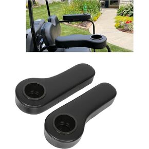 Hecasa Universal Golf Cart Arm Arm Breun مع حاملي مشروبات الكوب المتوافقة مع Ezgo Club Car Golf Cart Yamaha لا حفر مطلوب أسود