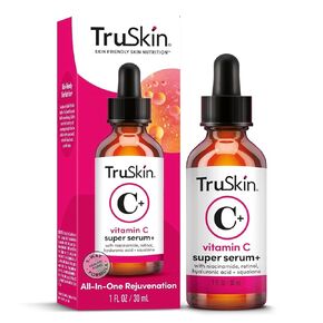TruSkin Vitamin C Super Serum with Niacinamide, Retinol, Hyaluronic & Salicylic Acid (BHA) - All-in-One Anti Aging Facial Serum for Brightening, Firming, and Fading the Look of Dark Spots, 2 Fl Oz