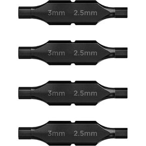 Galvanox Hex 3mm - 2.5mm Double Sided Screwdriver Replacement Bits for Leatherman Multi-tools (4 Pack)