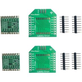sx1276 RF Module, LoRa1276 RFM95W RFM96W RFM98W LoRa Radio Test Kit with Adapter Board and Pin Header (RFM95W Test Kit X 2 pcs (915Mhz))