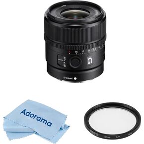 Sony E 15mm f/1.4 G Lens, Bundle with ProOptic 55mm Multi Coated UV Slim Filter, Cleaning Kit