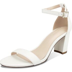 Women's Chunk Low Heel Pump Sandals, Heels for Women Open Toe Ankle Strap Chunky Heel Sandals