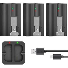 3-Pack 6040mAh Replacement Battery with Charger Station for Ring-Doorbell Camera 2/3/4, Spotlight Camera and Stick Up Cam, Rechargeable Upgraded Lithium Li-ion Batteries 3.65V Camera Indoor