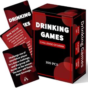 Poen Drinking Card Games Questions Challenges Fun Party Game for Adults Bachelorette Drinking Games Girls Night Christmas White Elephant Gift(Get You Drunk)