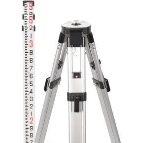 Lightweight Aluminum Surveying Tripod 62.2" with 5/8-Inch 11-Threaded Flat Head and Dual Lock，9 FT Dual Sided Telescopic Aluminum Grade Rod for Precise Construction Measurement,Land Surveying