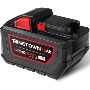 18V 15Ah Lithium Battery Replacement for Milwaukee M18 Battery Compatible with Milwaukee M18 Cordless Tools and Charger