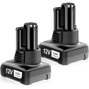 【High Capacity】2Pack 6.0Ah Replacement GBA12V60 for Bosch 12v Batteries BAT414 GBA12V30 BAT414-2PK BAT411, Compatible with Bosch12V Max Cordless Power Tools & Chargers GAL12V-20 GAL12V-40 GAX1218V-30