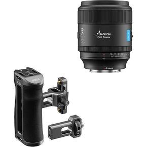 SIRUI Aurora 85mm F1.4 Full Frame Auto Focus Telephoto Prime Portrait Lens for E Mount and Camera Cage Side Handle Bundle