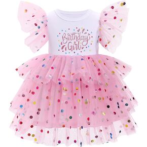 Imekis Toddler Birthday Girl Girl Dress Fress Whame Tulle Tulle Tutu Dress Frucle Cufle Cake Smash Smash Photo Photo 1-6T