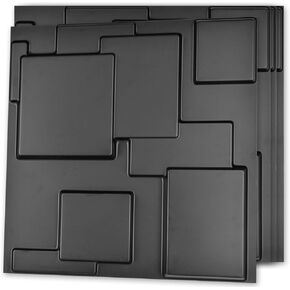 Art3d 20 Pack Decorative 3D Wall Panels, 19 Sq.Feet PVC Interior Wall Décor, 11.8"x11.8", White