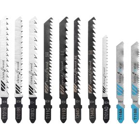شفرات بانوراما متعددة الأغراض من طراز T-shank مع حالة تخزين مصنوعة من HCS/HSS ، وشفرات رقصة تجزئة من الخشب والبلاستيك والمعادن (JSB10A)