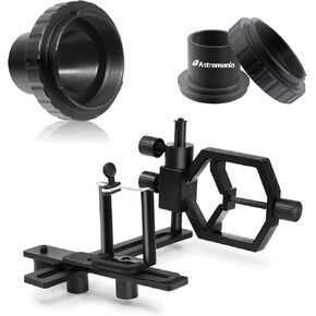 Astromania T-Ring Set for 42mm Pentax-k - Bundle with - Universal Deluxe Metal Spotting Scopes Mounts