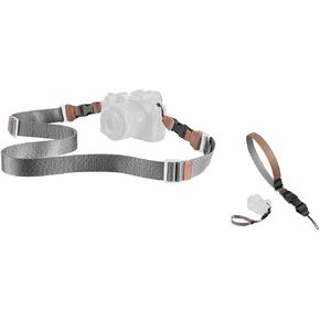 K&F Concept Camera Neck Strap for Photographers + Camera Wrist Strap