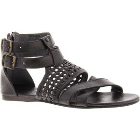 Bed|Stu® Capriana Flat Sandals for Women – Leather Detailing – Back Zipper Closure – Open Toe Silhouette