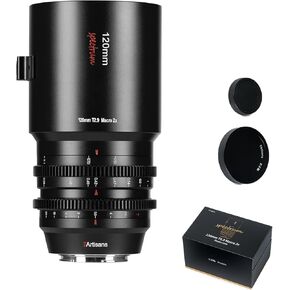 7artisans 120mm T2.9 Cine Lens Full Frame Macro 2X Manual Focus Lens Compatible with Leica Panasonic Sigma L Mount,for Cinematic Filmmaking Video Recording Macro Photography