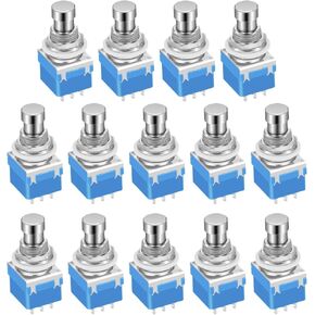 DaierTek Guitar Pedal Switch Lighted 3PDT 9 Pin Latching Stomp Footswitch Solder Lugs with Multi-colored Light -9pcs in Kuwait