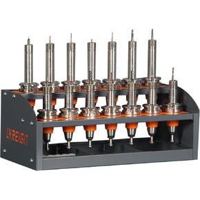 Grey Classic 40 Taper CNC Tool Holder Transfer Cart, 35 Capacity CAT/BT40 Service Carts with Wheels Heavy Duty, Multi-Function Workshop CNC Tool Trolley