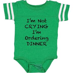 inktastic I'm Not Crying, I'm Ordering Dinner Baby Bodysuit