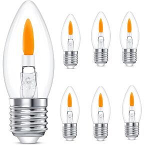 B11 LED Flame Light Bulb, 2 Modes Flickering Light Bulb,2W 1800K 40lm E26 Chandelier Base Candle Fire Light Bulb for Halloween Christmas Party Porch Indoor & Outdoor Home Decoration(2pack)