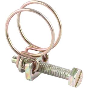 10pcs Double Wire Hose Clips, Adjustable Double Wire Water Hose Barb Clamp Pipe Clip Hoop Plumbing Fastener (29mm（25-29）)