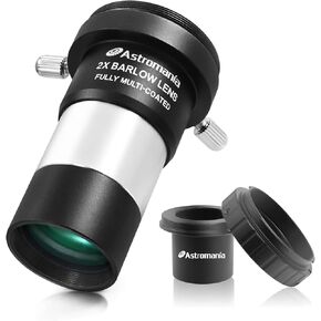 Astromania T-Ring Set for Minolta Camera - Bundle with - 1.25" Latest 2X Barlow Len