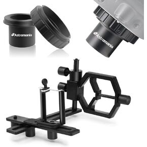 Astromania T-Ring Set for Minolta Camera - Bundle with - Universal Deluxe Metal Spotting Scopes Mounts