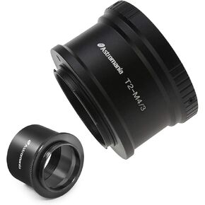 Astromania 2" T-2 Focal Camera Adapter for SLR Cameras - Bundle with - T T2 Mount for M4 / 3 Camera
