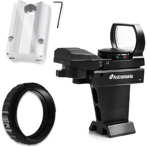 Astromania T-Ring for Minolta - Bundle with - Silver Plate & Finder Deluxe Telescope