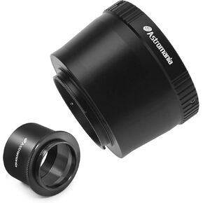 Astromania 2" T-2 Focal Camera Adapter for SLR Cameras - Bundle with - T2 N1 T Mount Lens Adapter for Nikon 1