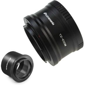 Astromania 2" T-2 Focal Camera Adapter for SLR Cameras - Bundle with - Canon EOS-M T2 Mount Lens Adapter