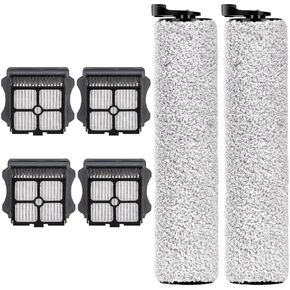 Replacement Brush Rollers and HEPA Filter Kits Fit for Tineco iFloor 3 and Floor One S3 Cordless Wet Dry Vacuum Cleaner Replacement Parts Accessories Kit, 2 Brush Rollers, 4 Filters