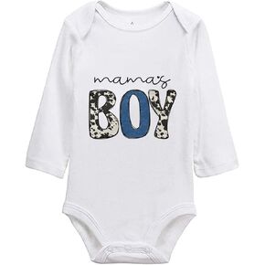 listery Mama Boy Romper Baby Bodysuit Clothes Baby Boys Clothes Rompers Mama Boy Newborn