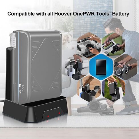 Replacement Charger for All Hoover ONEPWR Lithium Ion Battery with LED Flashing Indicator Lights,Suitable for Model BH15030 BH25030 BH25040 BH15260PC Series （Only Charger, Battery not Included） in Saudi Arabia