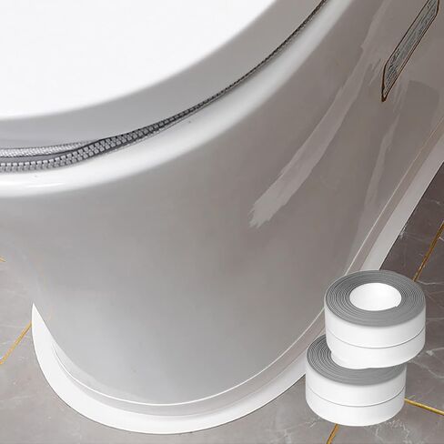 White Caulk Tape Waterproof Self Adhesive,1.5" x 10.5Ft Toilet Caulk Strip Caulking Sealant Tape, Bathtub Caulk Sealing Strip Tape for Bathroom Caulking Tape Shower Caulk Tub Caulk in Saudi Arabia