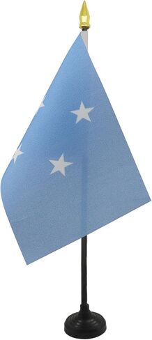 علم طاولة AZ FLAG New Zealand مقاس 4 بوصة × 6 بوصة - علم مكتب New Zeleander - Kiwi مقاس 15 × 10 سم - الجزء العلوي من الرمح الذهبي in Saudi Arabia